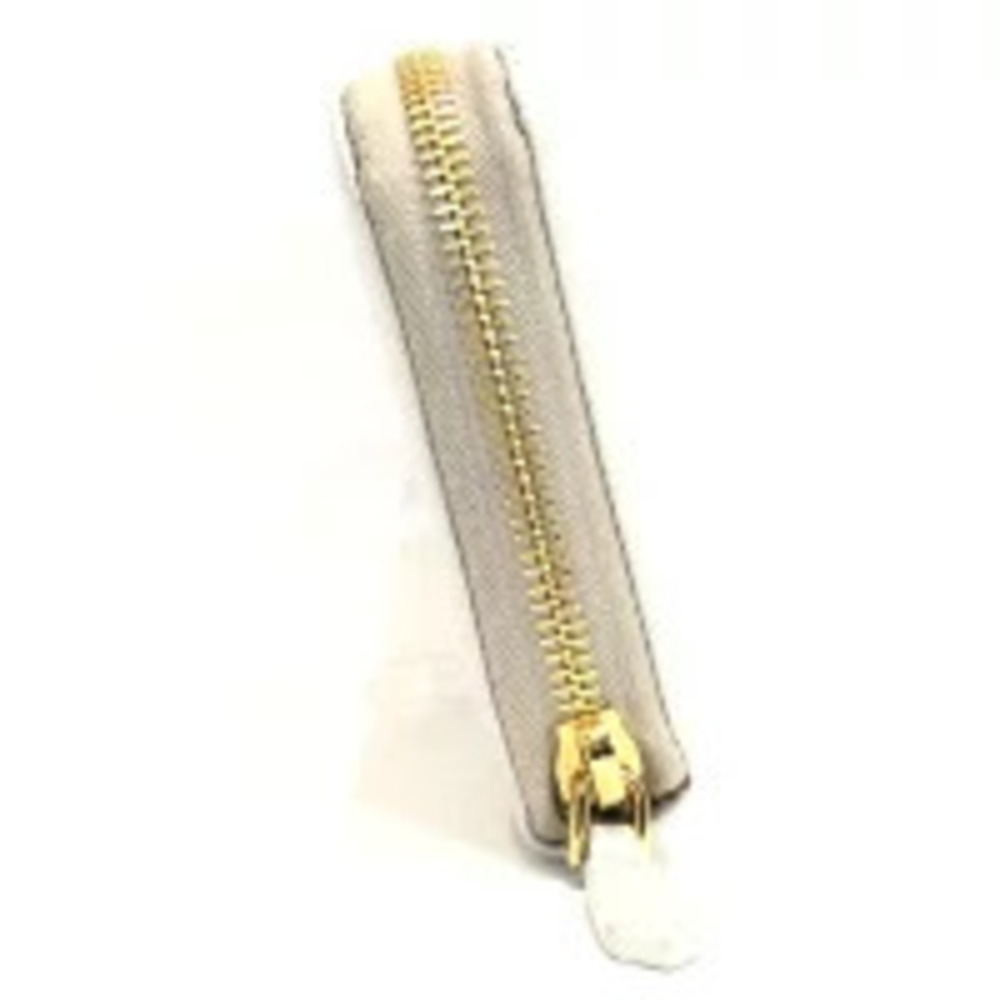 PRADA Long Wallet Round Zipper Wallet Bill Card White Leather - Picture 3 of 10
